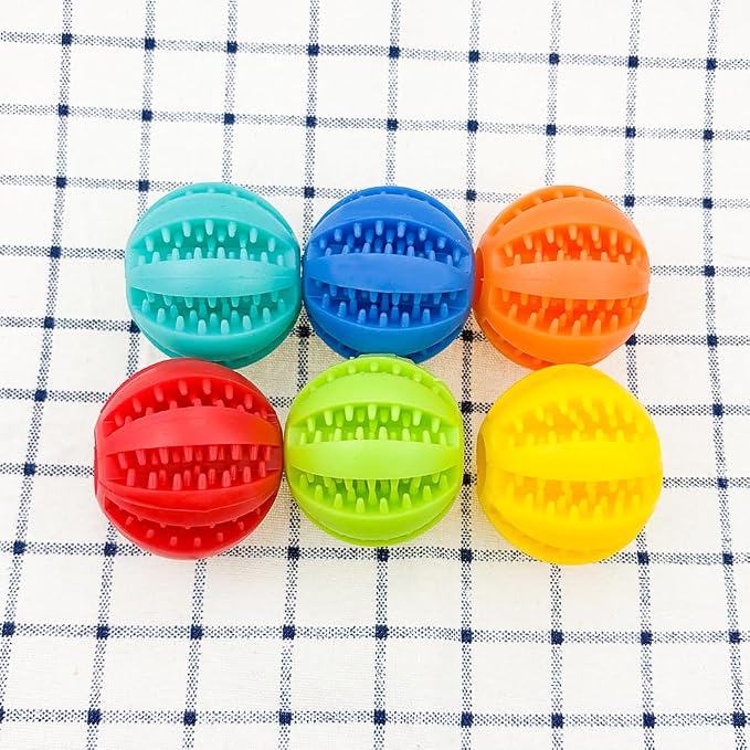 6PCS Hamster Foraging Ball Toy Puzzle, Hamster Treat Ball for Teething for Guinea Pig Rabbit and Small Animal