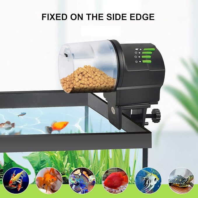 Automatic Fish Feeder Food Dispenser Vacation Fish Feeder | Powered by Battery and USB, For Aquarium and Turtle Tank