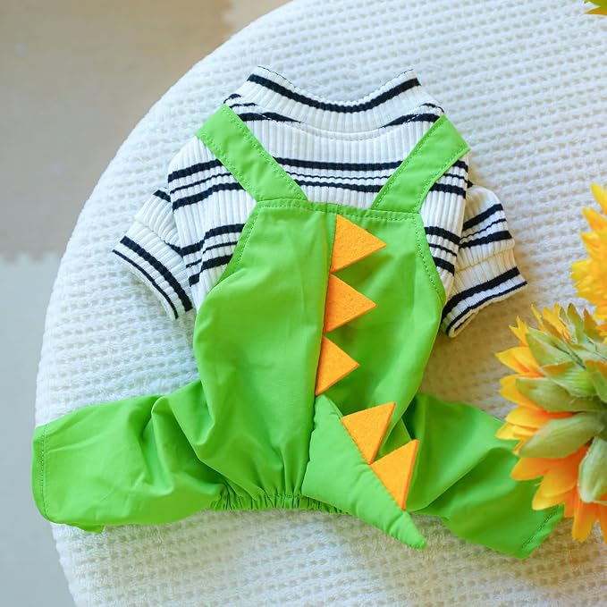 Dog Stylish Overalls Comfortable Puppy One Piece Outfits Summer Bib Overalls for Small Dogs Cute Pet Onesie Jumpsuit Chihuahua Yorkies Birthday Holiday Clothes Cat Costume