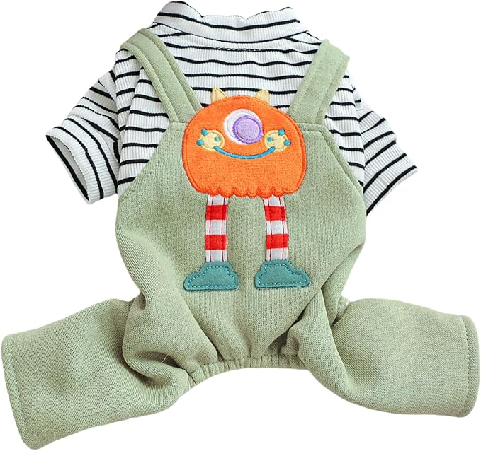 Dog Stylish Overalls Comfortable Puppy One Piece Outfits Summer Bib Overalls for Small Dogs Cute Pet Jumpsuit Onesie Chihuahua Yorkies Birthday Holiday Clothes Costume