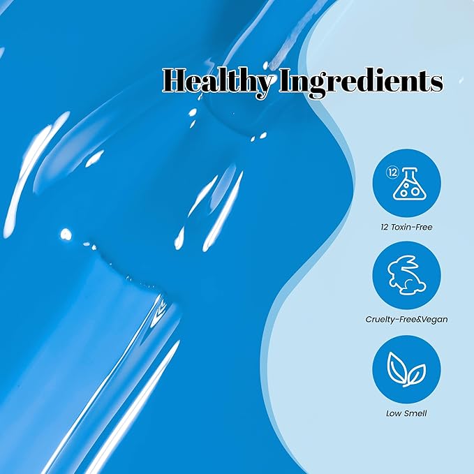 YTD Likomey Iris Blue Gel Nail Polish,15ml Salon Home DIY Manicure and Pedicure Fall Winter UV Color Varnish,CS458