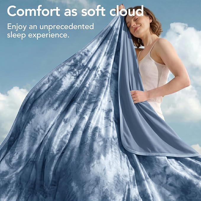 Cooling Blanket King Size 90"x104" for Hot Sleepers | Cold Summer Soft Blanket for Bed Couch and Travel Absorbs Heat Q-Max>0.35 Cool Lightweight Throw for Night Sweats Menopause