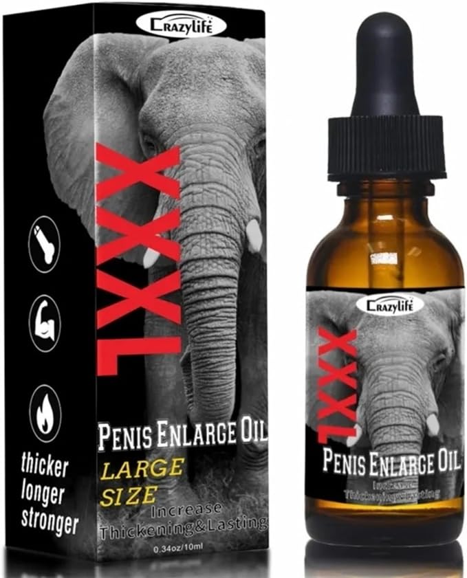 Crazylife Men Energy Essential Oil Sex Delay - Supplement Enlargement Massage Oils Permanent Thickening Growth Oil Performance Boost Strength 10ml