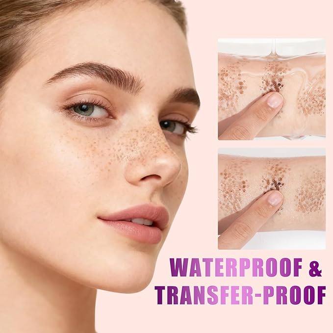 Freckles Stamp Pen – Waterproof Fake Freckles Makeup, Quick Dry 5-Point Faux Freckle Pen for Natural Long-Lasting Sunkissed Look (#01 Light)