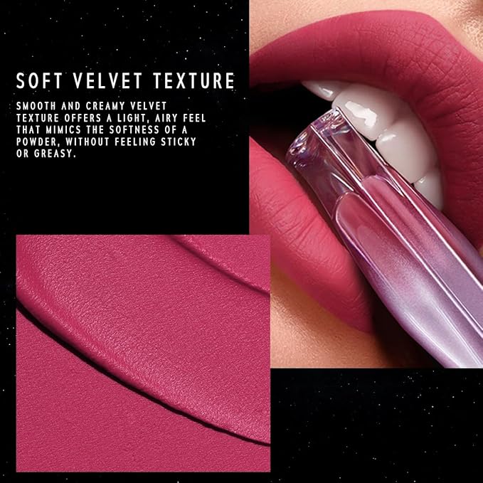 NEBULA VELVET LIP CREAM-Long Lasting Lip Stain, Waterproof and Transferproof Lip Tint, Matte Finish, Smooth Out Lip Lines, Lightweight & High Coverage, Stocking Stuffers (06 URSA)