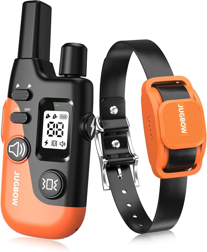 Dog Training Collar - 4200FT Remote Dog Collar for Small Medium Large Dogs, LED Light Electric Collar with Beep/Safe Static/Vibration Modes, IPX8 Waterproof Rechargeable Ecollar(Orange)