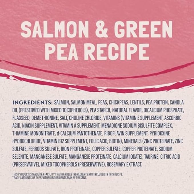 Natural Balance Limited Ingredient Cat Food, Salmon & Green Pea, 10 lb | Grain-Free, Soy-Free, and Corn-Free Dry Cat Food, Balanced Nutrition for Adult Cats, Single Animal Protein