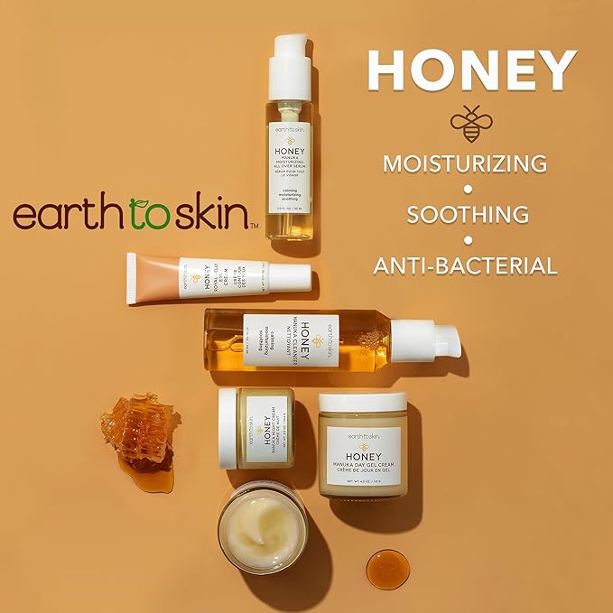 Earth To Skin Manuka Honey Night Cream - Face Moisturizer for Dry and Sensitive Skin with Shea Butter Macadamia Oil and Glycerin - Calming Overnight Hydration - Nourishing Care 2.0 fl oz