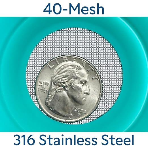 Ultra Fine Mesh Strainer, Collapsible, Small 4 Inch Silicone Funnel with 316 Stainless Steel Sieve, Tea Strainer for Loose Leaf Tea, Pour Over Coffee, Wine, Cocktails for Kitchen, Travel, Camping, RV
