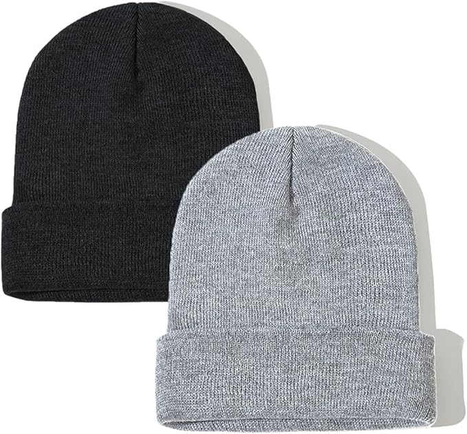 ZOORON Beanie for Women Men Ski Watch Cap Cuffed Plain Skull Knit Hat Soft Fisherman Winter Hat