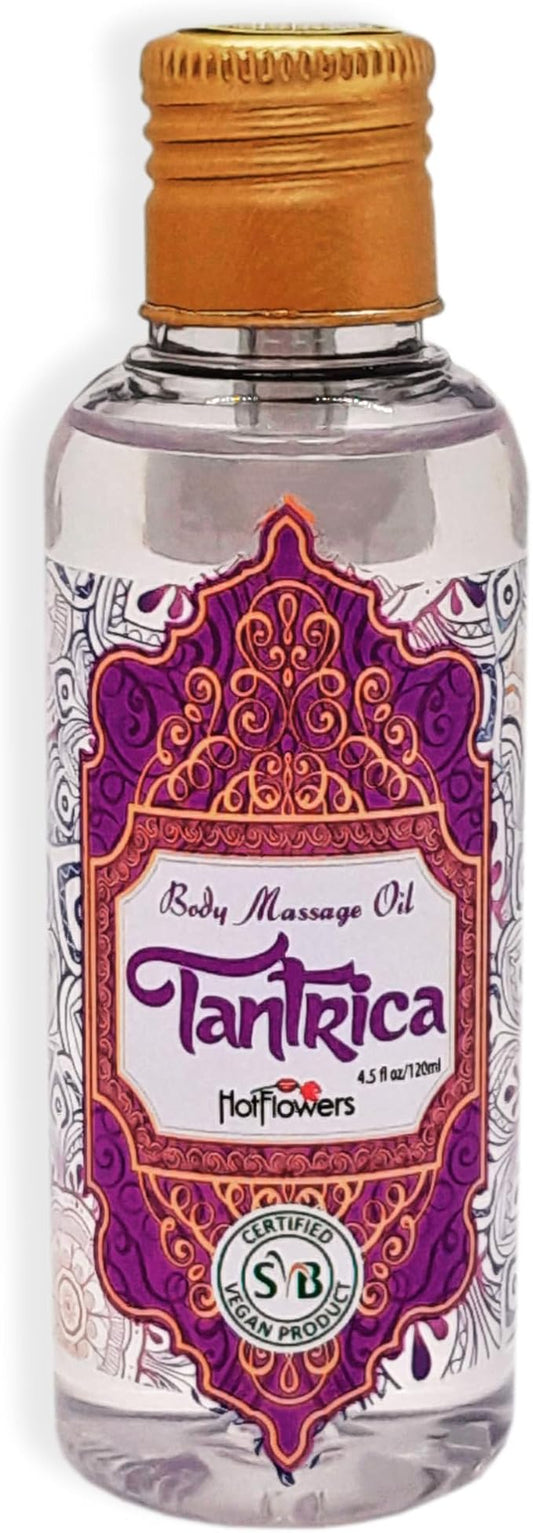 HOT FLOWERS Body Sensual Massage Oil Set for Moisturizer and Nourish The Skin – Women and Couples (Tantrica)