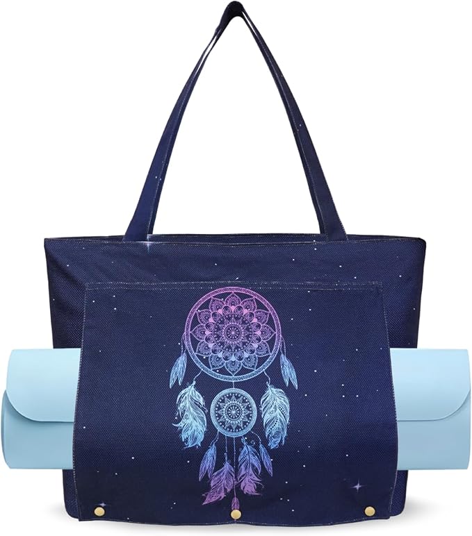 Yoga Mat Bag Yoga Bags and Carriers Fits All Your Stuff Yoga Tote Bag with Zipper Pocket Yoga Mat Carrier Pilates Bag Take in Out Mat Easily