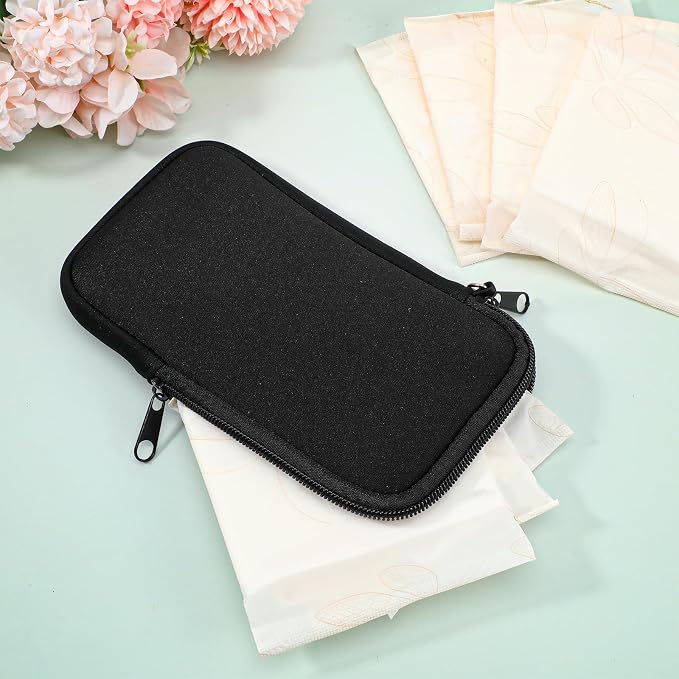 Tampon Pouch, Tampon Holder for Purse, Portable Storage Bag with Zipper, Discreet Period Bag for Feminine Products Portable Pad Bags for Women, Ladies