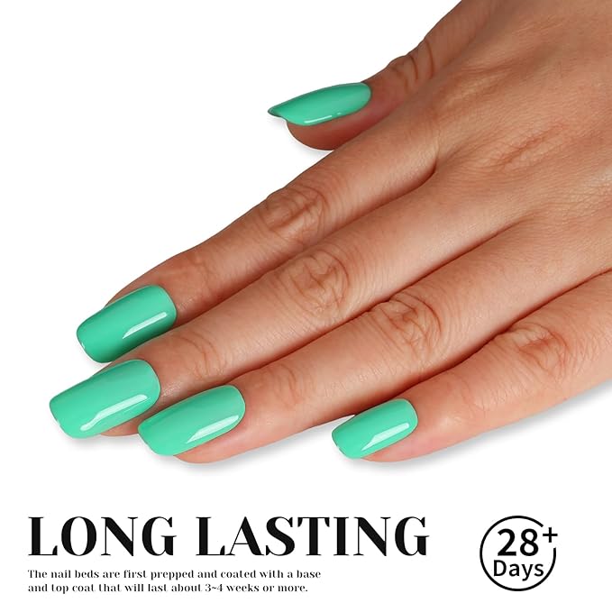 Neon Gel Nail Polish,15ml UV/LED Soak Off Turquoise Green Gel Polish for DIY Nail Art at Home or Manicure Salon,Spring Summer Color - GP0088