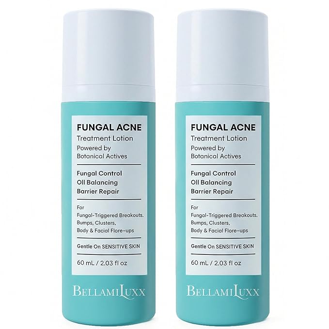 BellamiLuxx Fungal Acne Treatment Lotion: Helps with Bumps, Clusters, Itch & Redness – Lightweight Anti-Fungal Face & Body Moisturizer for Fungal Skin with Natural Actives & Soothing Plant Extracts
