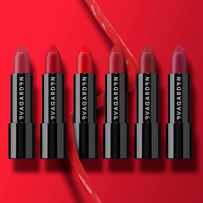 EVAGARDEN Classy Lipstick - Formulated with Natural Oils - Envelopes Your Skin with Satin Effect - Light, Pigmented Blend Gives Full Coverage and Chic Finish Instantly - 612 Flame Scarlet - 0.1 oz