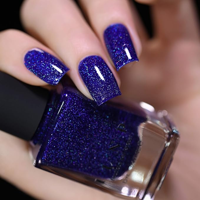 ILNP Set Sail - Navy Blue Holographic Jelly Nail Polish