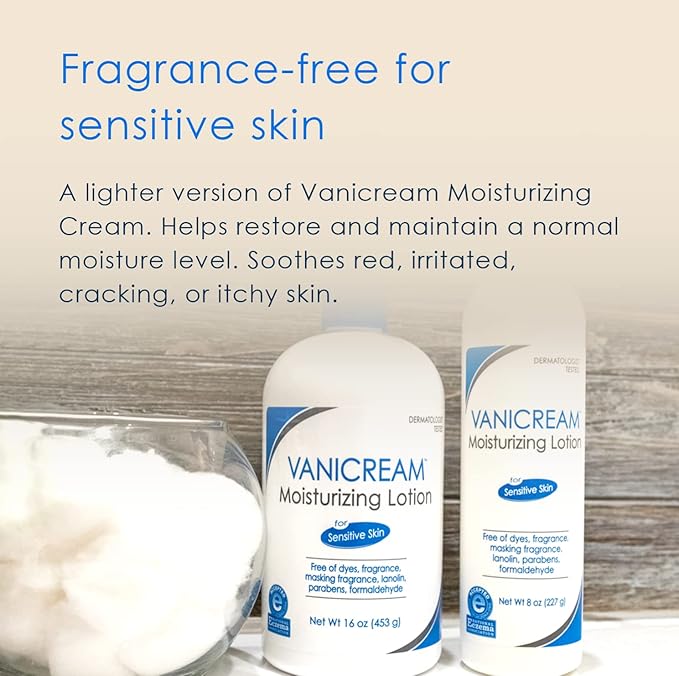 Vanicream Moisturizing Lotion with Pump Dispenser - 16 Fl Oz (Pack of 12) - Formulated Without Common Irritants for Those with Sensitive Skin (Pack of 12)