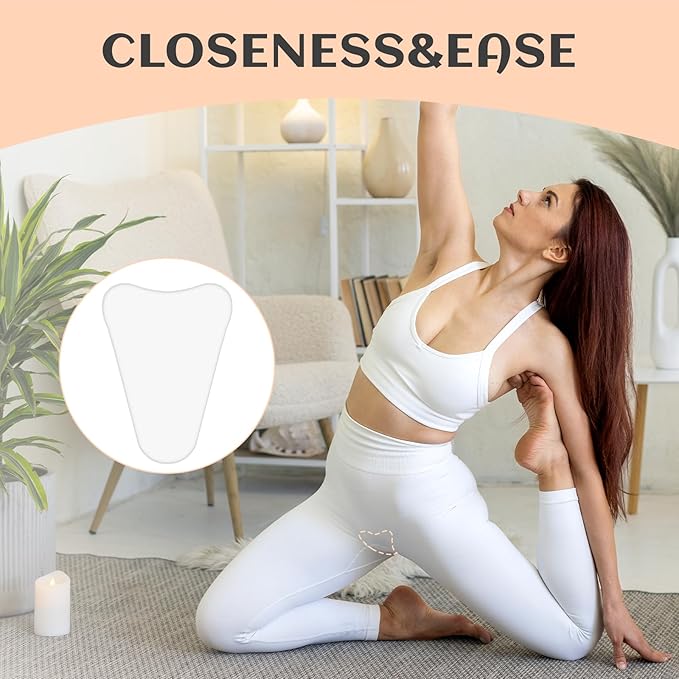 6 Pack Y Shape Concealer for Women,Reusable Anti Underwear for Women,Invisible Silicone Ladies' Seamless Pads Cover for Leggings Swimsuits All and Yoga Pants(Transparent Color)