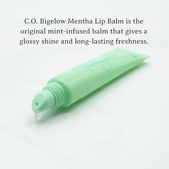 C.O. Bigelow Assorted Lip Balm Tubes Trio, Rose Salve, My Favorite Lip Balm, & Mentha Shine, Pack of 3 Lip Care Set, 0.5 oz
