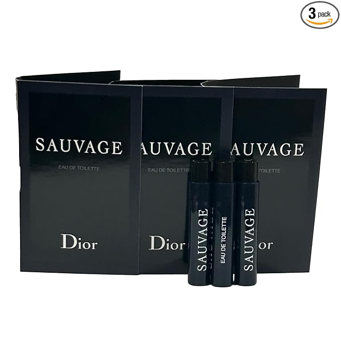Dior Christian SAUVAGE MEN Sample Spray EDT Perfume Vial 1 ml /0.03 oz - 3 PCS