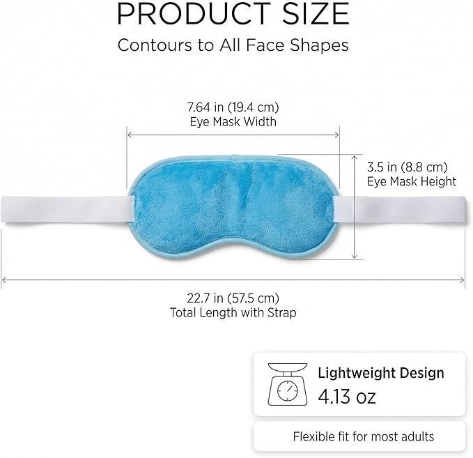 Cooling Eye Mask 2 Pack, Gel Eye Mask Cold Pack for Puffiness, Ice Eye Mask for Puffy Eyes, Hot Cold Compress for Eyes, Reusable Freezer Eye Mask Blue and Pink Color