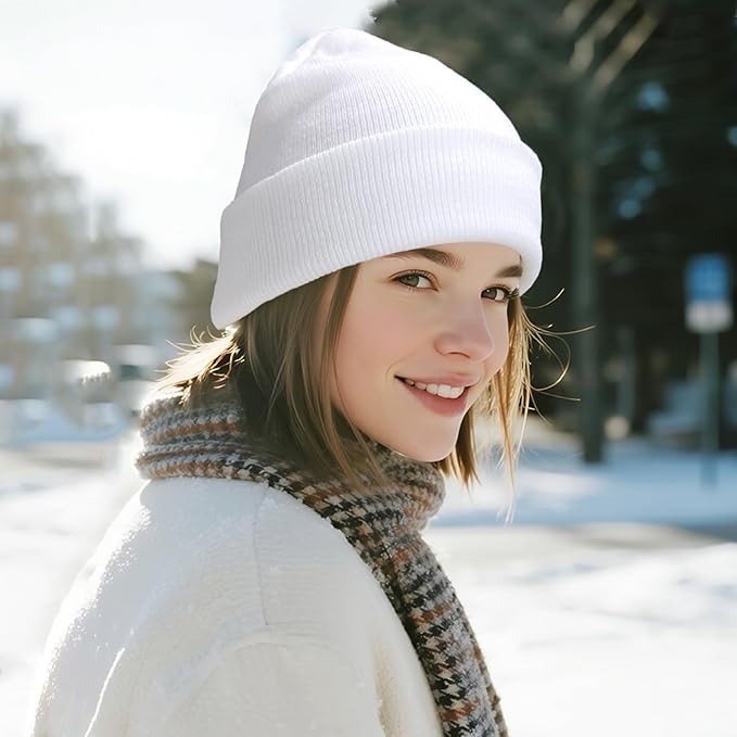 PFFY Unisex Beanie Hats for Men Women Knit Winter Beanies