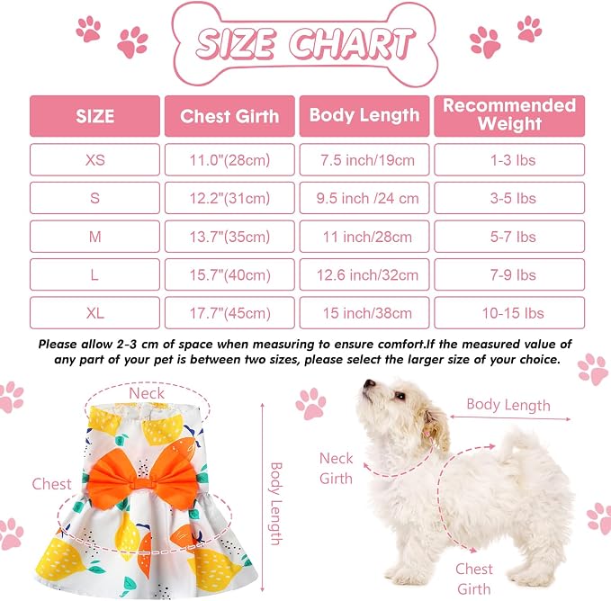 5 Pcs Floral Dog Dress Cute Pet Skirt Dresses,Cute Style,Small | Pet Clothes Dresses Cat Princess Bowknot Clothes Puppy Outfits for Yorkie Puppy Cat, 5 Styles