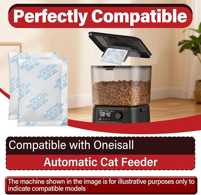 32 Pcs Pet Food Desiccant Bag Compatible with Oneisall Automatic Cat Feeder | Pet Feeder Replaced Desiccant, Keep Cat Dog Food Dry and Fresh