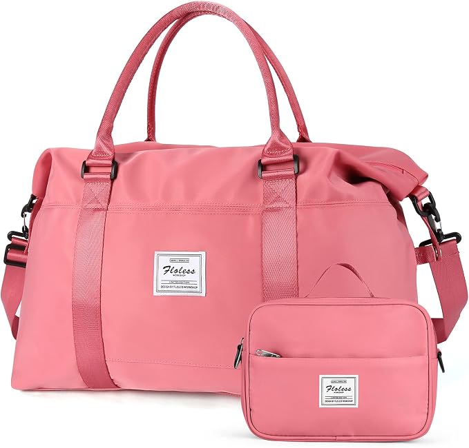 Travel Duffel Bag, Carry On Overnight Weekender Bags for Women | Travel Bag with Wet Pocket & Trolley Sleeve, For Spirit Airlines 18x14x8 Personal Item Bag