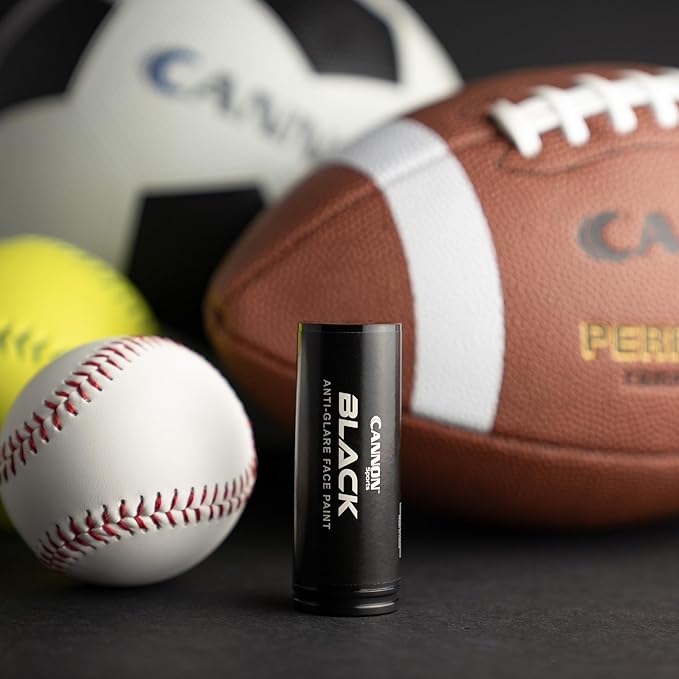Cannon Sports Face Body Paint Stick for Football Baseball Softball Lacrosse Hockey - Sweatproof, Long-Lasting, Anti-Glare (Black)
