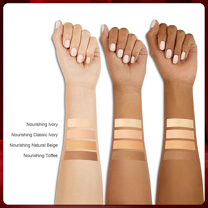 FV Dewy Liquid Foundation, Hydrating Smooth Formula & Lightweight, Longwear Medium-Full Coverage with Natural Finish, Waterproof Foundation for Dry/Combination Skin, 30g, Nourishing Ivory
