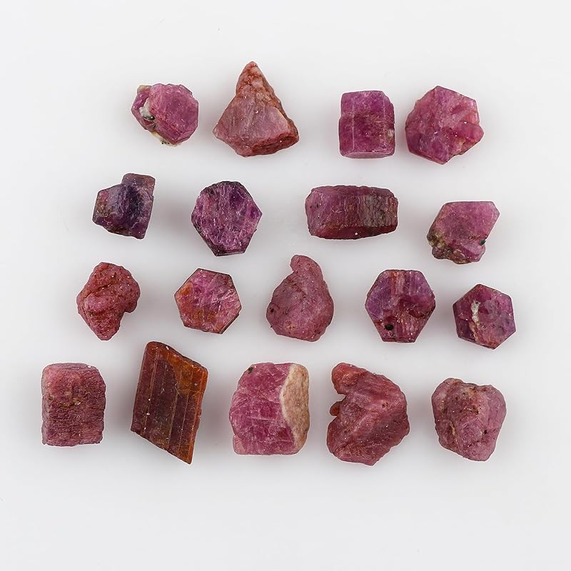 50 carats Raw Ruby Rough Gemstone, Natural Crystals, Healing Stones, Wholesale Bulk Lot, Jewelry Making Stones Supply, Stone, 10 to 15mm, 4 to 5pcs