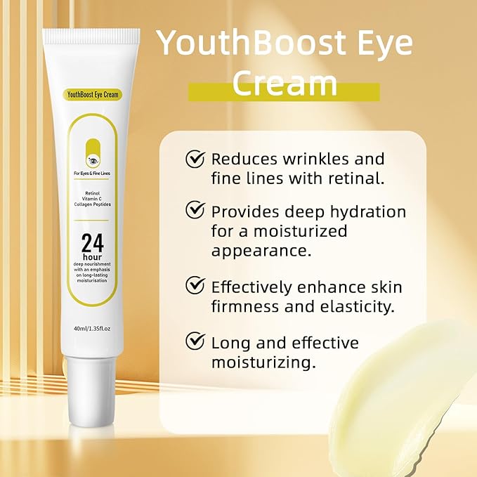 Renewing Retinol & Revive Eye Cream - Helps Improve Look of Fine Lines, Firms & Hydrates for Face and Neck, Refines Skin Texture, Enhances Radiance - 1.35 oz