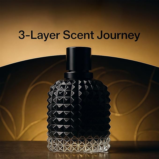 A CENTER Men's Cologne Include 4 Variety Pack Perfume Gift Set- 3.4 Fl Oz Each Eau De Parfume Tobacco,Musk,Woody,Masculine Scent Long Lasting Fragrance(MilanoMR&Salva&LionBlue&ValentG)