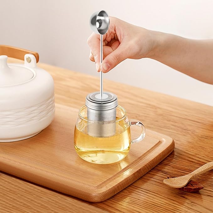 Numola Premium Tea Infuser | Extra Fine 304 Stainless Steel, Tea Strainer with Spoon Handle, Versatile Tea Ball, For Brewing Loose Leaf Tea