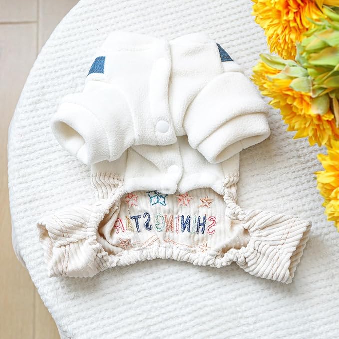Dog Stylish Overalls Comfortable Puppy One Piece Outfits Summer Bib Overalls for Small Dogs Cute Pet Jumpsuit Onesie Chihuahua Yorkies Birthday Holiday Clothes Costume