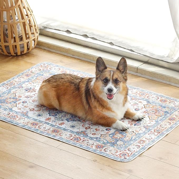 Washable Pee Pads for Dogs, 2 Pack Reusable Puppy Training Pads 60"x48" Super Absorbent Waterproof Dog Training Pads, Non-Slip Potty Pads, Whelping Pads Litter Mat Beige