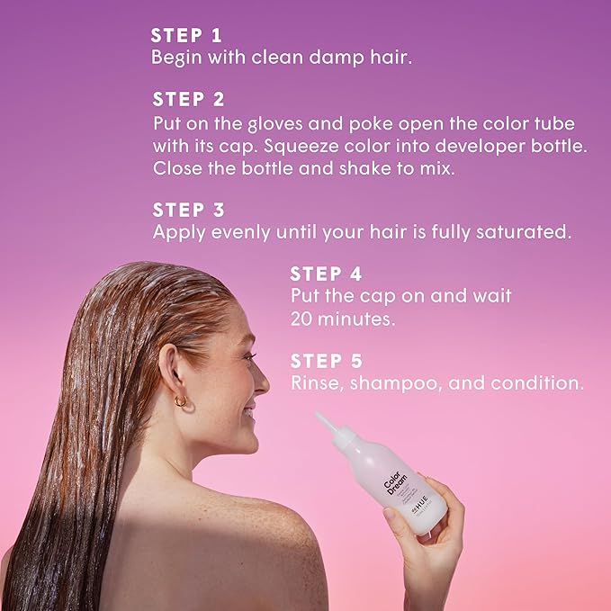 dpHUE Color Dream, Dark Brown - Ammonia-Free, Demi-Permanent Hair Color - Lasts 16 Washes - Boosts Shine - Cruelty Free, Paraben Free, Sulfate Free, Leaping Bunny Certified - 4 oz