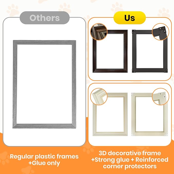 Mona Lisa Cat Bed Painting Cat Scratcher Bed CartBoard Cat House Beds for Indoor Cats Half-Surround Design W/Horizontal Cat Scratcher Scratching Board W/Catnip (The Star Night, Frame Pre-Taped)