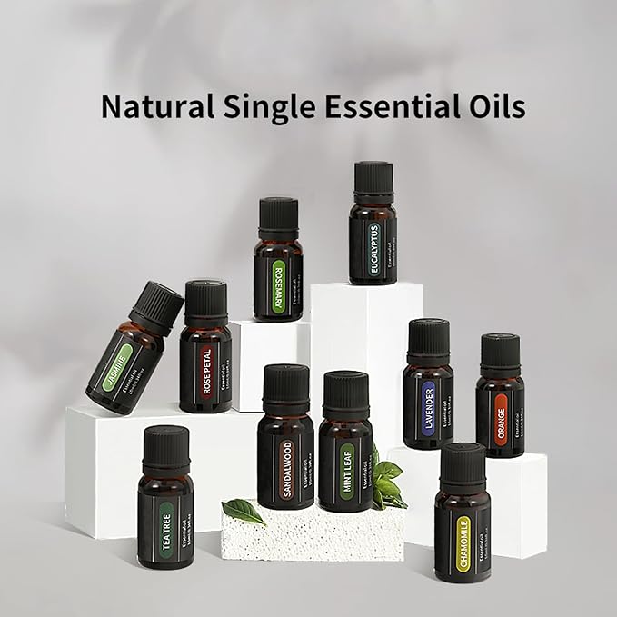 Essential Oils Set,Top 5 Blends for Diffusers, Candle Making Scents, Home Products, Fragrance, Aromatherapy, Humidifiers, Gifts（Rose）