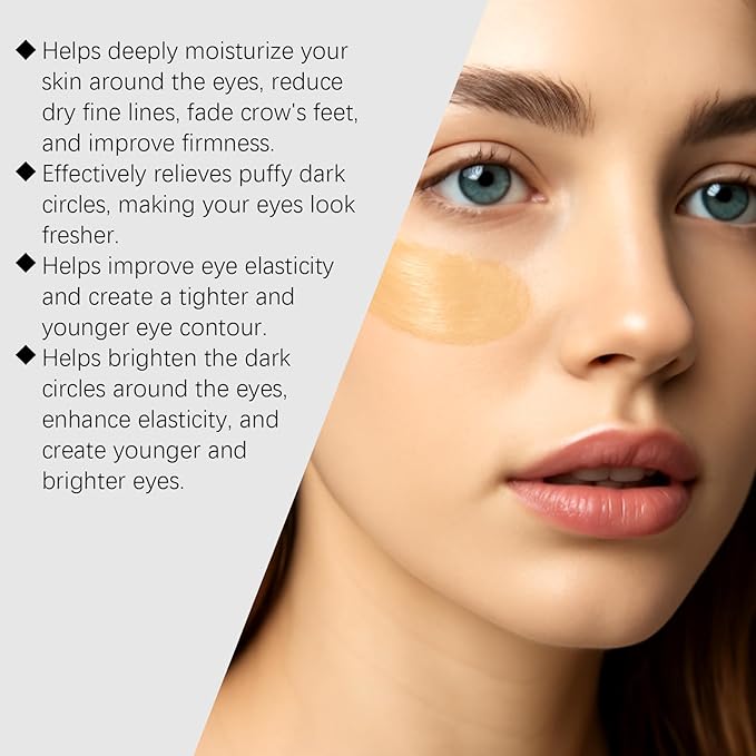 Perfect Eye Tightener Cream,Instant Firming Primer With Brush, Gentle Eye Skin Care Moisturizing Temporary Tightener For Lines, Wrinkles and All Skin Types (1)