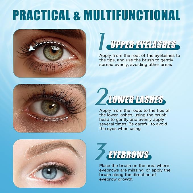 W3W Eyelash Growth Serum for Longer, Thicker Lashes – Peptide & Botanical Lash Enhancer with Myristoyl Pentapeptide-4, Helichrysum & Angelica Root Extract – Natural Lash & Brow Serum (4ml)