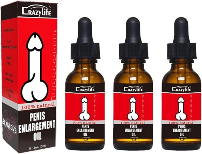 Male Enhancement Oil for Men, Men's Re-Vitalize Enlargement Cream CrazyLife Gel (3)