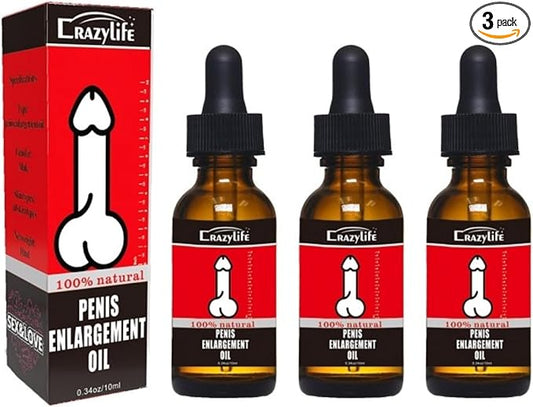 Massage Enlargment Oil for Men, Male Enlarge Oil Growth Oil CrazyLife for Men 10ML (Pack of 3)