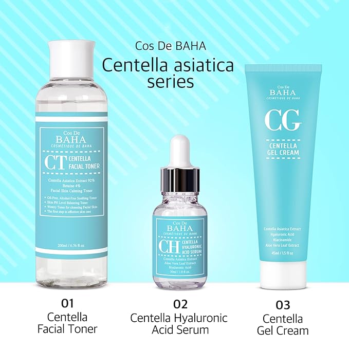 Cos De BAHA Centella Gel Cream 1.5 Fl Oz – Lightweight Cica Gel Cream with Centella Asiatica Extract & Madecassoside for Daily Comfort (45 ml)