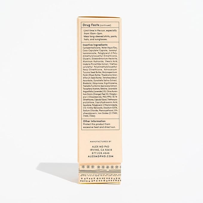 Sunscreen for Face, Tinted Mineral Facial Sunscreen SPF 50+, Anti Aging Daily Defense Moisturizer for Sensitive and Post-Procedure Skin with Zinc Oxide, Chemical-Free, Coral Reef Friendly