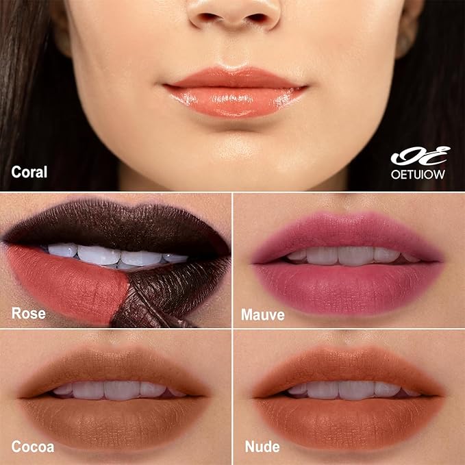 OETUIOW Lip Liner Stain, Lip Stain Moisturizing & Enhancing Complexion for All Skin Types Women, Lip Lint Waterproof & Long-Lasting (Mauve)
