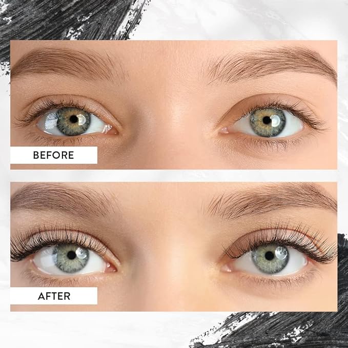 Emani Natural Healthy Lash Mascara, Volume and Length, Hypoallergenic for Sensitive Eyes, Clean Natural Ingredients, Smudge Proof & Volumizing, Midnight