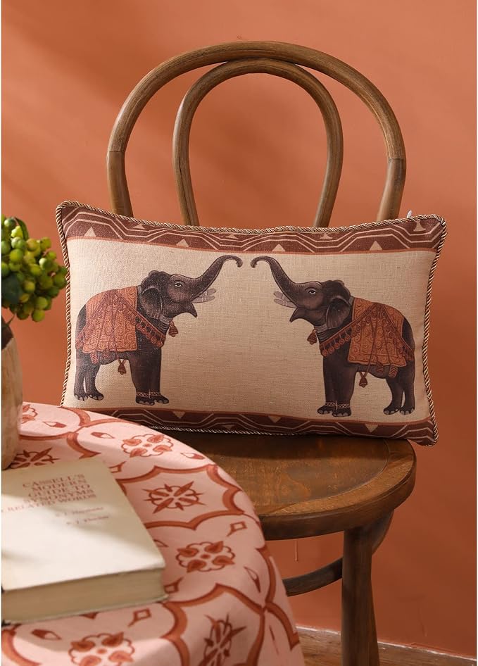 patdrea Floral Linen Decorative Throw Pillow Covers Set Soft Durable Cushion Cases Pillowcase for Couch Bedroom Car Living Room 12"x 20"